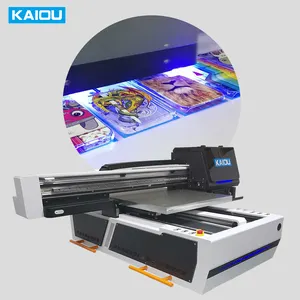 Stampante UV 6090 a getto d'inchiostro UV stampante Flatbed A1 A2 A3 per fonecas legno vetro LED UV stampante