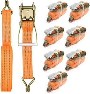 Sangles à cliquet robustes en <span class=keywords><strong>PES</strong></span> de 2 pouces avec crochets en J de 10 m pour fixation de cargaison en gros - Product Image 6