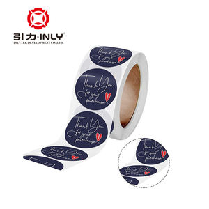 Pegatinas de agradecimiento impermeables, 500 etiquetas <span class=keywords><strong>para</strong></span> pequeños negocios, embalaje, sellos de colores clásicos con lámina dorada - Product Image 6