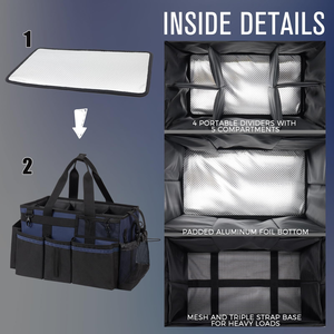 Bolsa Organizadora Azul Marino con Asas y Correa para el Hombro, para Limpieza y Cuidado del Hogar - Product Image 4