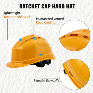 <span class=keywords><strong>Casco</strong></span> <span class=keywords><strong>de</strong></span> Seguridad Económico CE EN397, Ligero y Transpirable, Tipo T, para Construcción Industrial, con Correa <span class=keywords><strong>de</strong></span> Barbilla Ranurada - Product Image 2