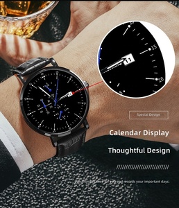 <span class=keywords><strong>Orologio</strong></span> al Quarzo da <span class=keywords><strong>Uomo</strong></span> Ultra Sottile <span class=keywords><strong>con</strong></span> <span class=keywords><strong>Cinturino</strong></span> <span class=keywords><strong>in</strong></span> <span class=keywords><strong>Pelle</strong></span>, Calendario e Luce Notturna, Ecologico - Product Image 3