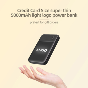 Customized Portable Ultra-thin Mini Power Bank with <b>LED</b> <b>Lights</b> Showing Power 5000mah Type-C Gift Powerbank - Product Image 2