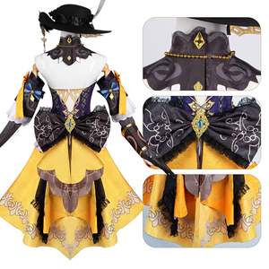 Costume de cosplay complet Anime <span class=keywords><strong>Genshin</strong></span> <span class=keywords><strong>Impact</strong></span> Navia avec chapeau, chaussures, robe et uniforme de cosplay Fontaine Navia - Product Image 3
