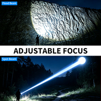 Weiße Laser- und Seiten-COB-Taschenlampe IP66 mit Mehreren Beleuchtungsmodi Rot-Grün Blinkend Wiederaufladbare Taktische Taschenlampe für Camping und Patrouille