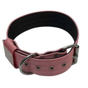 Collier pour chien rose robuste avec doublure rembourrée douce, boucle à ardillon pour chiens de taille moyenne et grande, nylon durable et quincaillerie métallique - Product Image 1