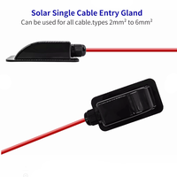 Prix usine simple Double câble entrée presse-étoupe 3-7mm pour panneau solaire en plastique noir pour panneau solaire camping-car caravane bateau