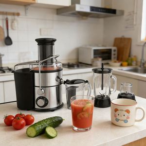 Nouveau modèle de mixeur domestique à double bol argenté, 1L, pour jus et préparations culinaires, avec fonction de broyage - Product Image 5