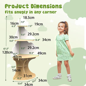 Estantería de Madera para Niños Pequeños Montessori, Librería Infantil en Forma de Árbol para Sala de Estar - Product Image 6