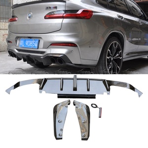 Carbon Fiber KBE Type Diffuser Rear Bumper Chin <b>Lip</b> Spoiler <b>Splitters</b> for BMW F98 X4M 2019 - 2022 Auto Tuning - Product Image 1