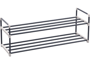 Scarpiera in metallo a basso costo per esposizione di <span class=keywords><strong>scarpe</strong></span> da soggiorno fino a 10 paia di <span class=keywords><strong>scarpe</strong></span> da salotto a 2 livelli - Product Image 2