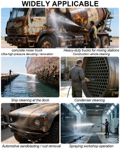 Hidrolavadora de Alta Presión LICHI 800 bar, 22 LPM, Máquina Industrial de <span class=keywords><strong>Limpieza</strong></span> de Cascos de Alta Resistencia <span class=keywords><strong>para</strong></span> Sandblasting y Eliminación de Óxido - Product Image 2