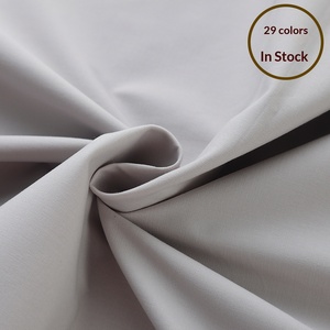 32S Washed Carbon Brushed Cotton Stretch Plain Yarn Card Fabric Medium Elastic Woven Cloth For Workwear Uniform Ready Stock - Product Image 3