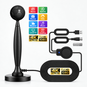Antena de TV Digital para Interiores de 30dBi con Amplificador VHF UHF, Base Magnética, Cable de 5m para HDTV, OEM ODM, Directo de Fábrica - Product Image 1