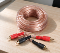 Câble audio RCA 100% cuivre pur OFC, câble de signal audio coaxial blindé PRO HPM pour voiture, longueur personnalisée OEM