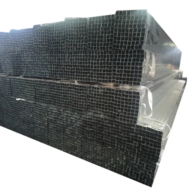 Изготовленная в Китае Черная отожженная квадратная стальная труба низкоуглеродистая прямоугольная полая секция со стандартной гибкой обработкой ASTM