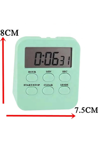 Đa chức năng 24 giờ hẹn giờ đếm ngược nhắc nhở Trắng LCD kỹ thuật số báo động mạnh mẽ đồng hồ nhỏ nhựa nhà bếp điện tử hẹn giờ - Product Image 3