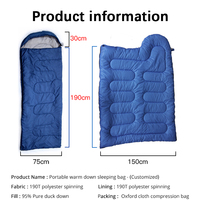 Nouveautés Camping sac de couchage hiver-20 -40 1300g rouge vert bleu urgence espace couverture équipement de survie en Stock