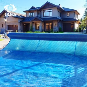 Cubierta de Piscina de Burbujas de PE Ligera Personalizada por el Fabricante con Enrollador Manual a Prueba de Polvo para Piscinas - Product Image 6