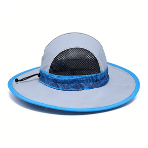 UV Protection Wide Brim Sun Hat for Women Breathable Mesh Fishing Hat Foldable Outdoor Beach Cap with <b>Adjustable</b> <b>Strap</b> - Product Image 2