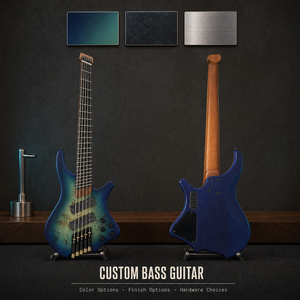 Guitare Basse Électrique OEM ODM 4/5 Cordes, Corps en Acajou, Touche en Palissandre, 24 Frettes, Équipée d'un Micro - Product Image 4