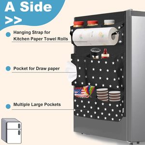 Fridge Organizer Hanging <b>Storage</b> With 14 Pockets Oxford Material <b>For</b> <b>Kitchen</b> And Dorm Room Use - Product Image 4