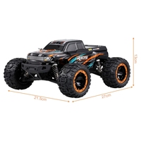 Haiboxing 1/16 2.4G 4WD Camioneta RC con Escobillas, Juguetes con Luces LED, Auto RC Eléctrico Todoterreno Grande, Piezas RTR HBX 16889