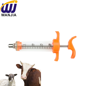 Jeringa Veterinaria WANJIA de 20 ml, Inyector Ajustable de Plástico TPX y Acero para Uso en Ganado y Animales de Granja - Product Image 2