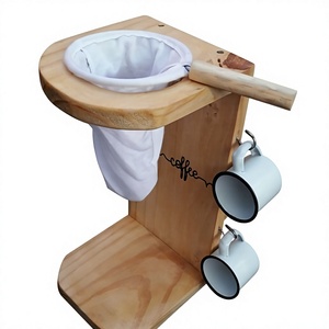 Support pour filtre à café en bois naturel minimaliste et écologique avec une capacité de 350 ml pour la maison et les cafés - Product Image 6