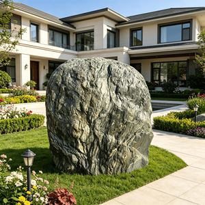 Pierre naturelle verte, roche paysagère, granit vert, roche décorative pour jardin extérieur, roche durable, élément de jardin vertical - Product Image 4
