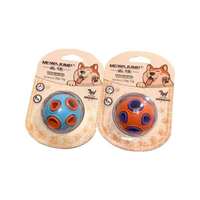 Balle de jouet interactive pour chien à pointes grinçantes roulantes avec lumière led balle de jouet à mâcher élastique pour chien