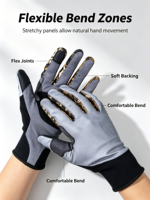 Gants de cyclisme, randonnée, escalade et gym HAIYI, nouveaux, respirants, en nylon, protection UV complète, antidérapants, camouflage, ajustables au poignet.
