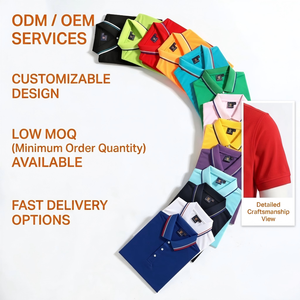 Polo da Uomo di Alta Qualità in Poliestere e Cotone con Logo Personalizzato, <span class=keywords><strong>Abbigliamento</strong></span> <span class=keywords><strong>Sportivo</strong></span> Casual di <span class=keywords><strong>Marca</strong></span>, Moda Maschile ODM OEM - Product Image 2