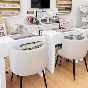 Mesa de Manicura Profesional con Ranura Simple/Doble, Caja de Almacenamiento Integrada y Aspiradora Incorporada, Estilo Japonés Sencillo para Salón de Uñas - Product Image 5