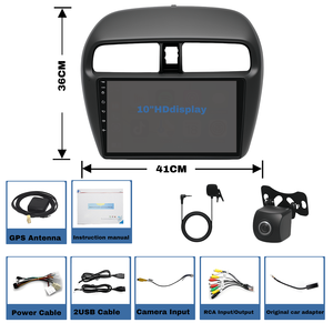 วิทยุติดรถยนต์สำหรับมิตซูบิชิมิราจ2012-2019คาร์เพลย์พร้อมระบบแอนดรอยด์14นิ้วไร้สายระบบแอนดรอยด์ออโต้มิเรอร์ลิงค์จีพีเอส Wi-Fi 4 + 64GB - Product Image 6