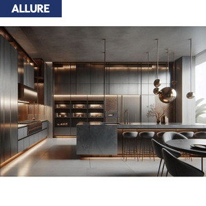 Allure Portes de garde-manger modernes <span class=keywords><strong>Cuisine</strong></span> <span class=keywords><strong>italienne</strong></span> Meubles de luxe complets Outdoor Bbq Island Armoires de <span class=keywords><strong>cuisine</strong></span> complètes en acier inoxydable - Product Image 3