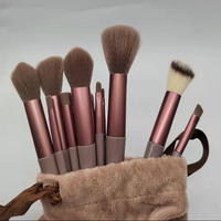 Vente en gros d'usine, ensemble de 13 pinceaux de maquillage, pinceau à paupières, ensemble de pinceaux de maquillage professionnels avec sac de rangement