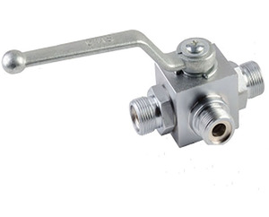 Vanne à boisseau sphérique hydraulique en acier inoxydable haute pression à trois voies à deux positions <span class=keywords><strong>KHB</strong></span> - Product Image 1