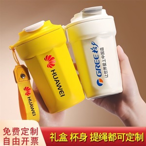 Taza de Café Portátil Octogonal Personalizada de Acero Inoxidable 316, Aislada, con Correa de Transporte, Botella de Agua para Viaje - Product Image 4
