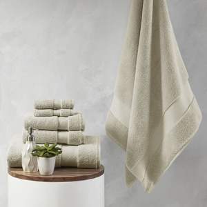 Db 6 Piece Cotton <b>Towel</b> Set Solid Color <b>Embroidered</b> Rectangle For Home - Product Image 3