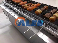 Grill de barbecue rotatif automatique haute performance en acier inoxydable, machine à brochettes électrique pour restaurant