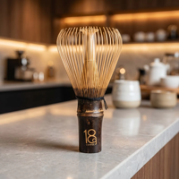 Nouveau fouet à matcha en bambou biologique artisanal de haute qualité 2026, fouet en bambou naturel ZHEN