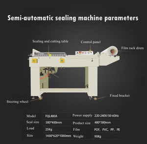Máquina semiautomática de sellado y corte HIPAC y máquina de envasado de película termorretráctil adecuada para fábricas/particulares - Product Image 5