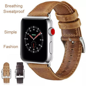 <span class=keywords><strong>Correa</strong></span> de reloj de cuero Crazy Horse para <span class=keywords><strong>Apple</strong></span> <span class=keywords><strong>Watch</strong></span> Series 9, <span class=keywords><strong>correa</strong></span> de Accesorios inteligentes, piezas de pulsera de valor para mujer, correas anchas para hombres - Product Image 2