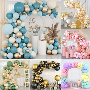 Maccaron Warna-warni Balon Lengkungan Kit Garland Pernikahan Pesta Ulang Tahun Dekorasi Pesta Anak-anak Balon Garlands Kit