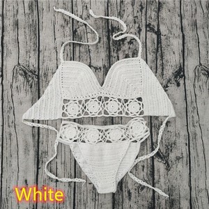 Bikini de ganchillo hecho a mano para mujer, traje de baño de lujo personalizado, ropa de playa de diseñador, 2017 - Product Image 4