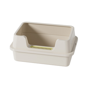 Bac à litière semi-fermé extra large pour chat, avec clôture haute anti-éclaboussures, bac à excréments géant pour chat, fournitures pour animaux de compagnie - Product Image 1