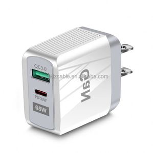 Chargeur mural multi-ports USB C QC3.0 65W à charge rapide PD3.0 pour smartphone, ordinateur portable, chargeur USB rapide - Product Image 1