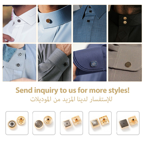 Jinyi nút nhà máy Logo mô hình tùy chỉnh vòng 4 phần Báo Chí Kim Loại nút Kẽm hợp kim hồi giáo Hàng may mặc kurta thobe Snap Nút - Product Image 2