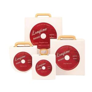 Caja de Cartón Ecológica Impermeable con Logotipo Personalizado de Lujo, Cierre Magnético para Discos de Vinilo y DVD, Empaque de Regalo para el Hogar - Product Image 1